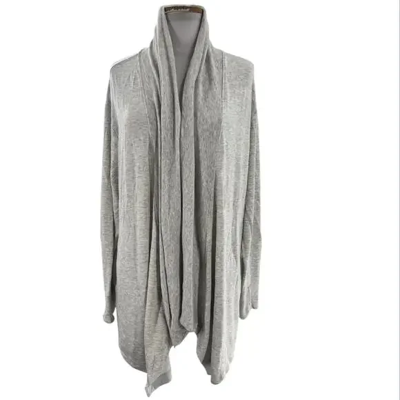 Athleta Pranayama Restore Wrap light heather gray sz L - Picture 4 of 9
